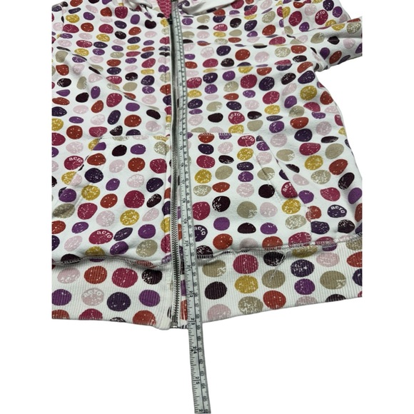 Aero Reversible Full Zip Hoodie Pink Polka Dot Size M - Picture 9 of 10